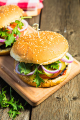 homemade hamburgers