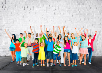 Obraz premium Community Togetherness Multiethnic Cheerful Happiness Concept