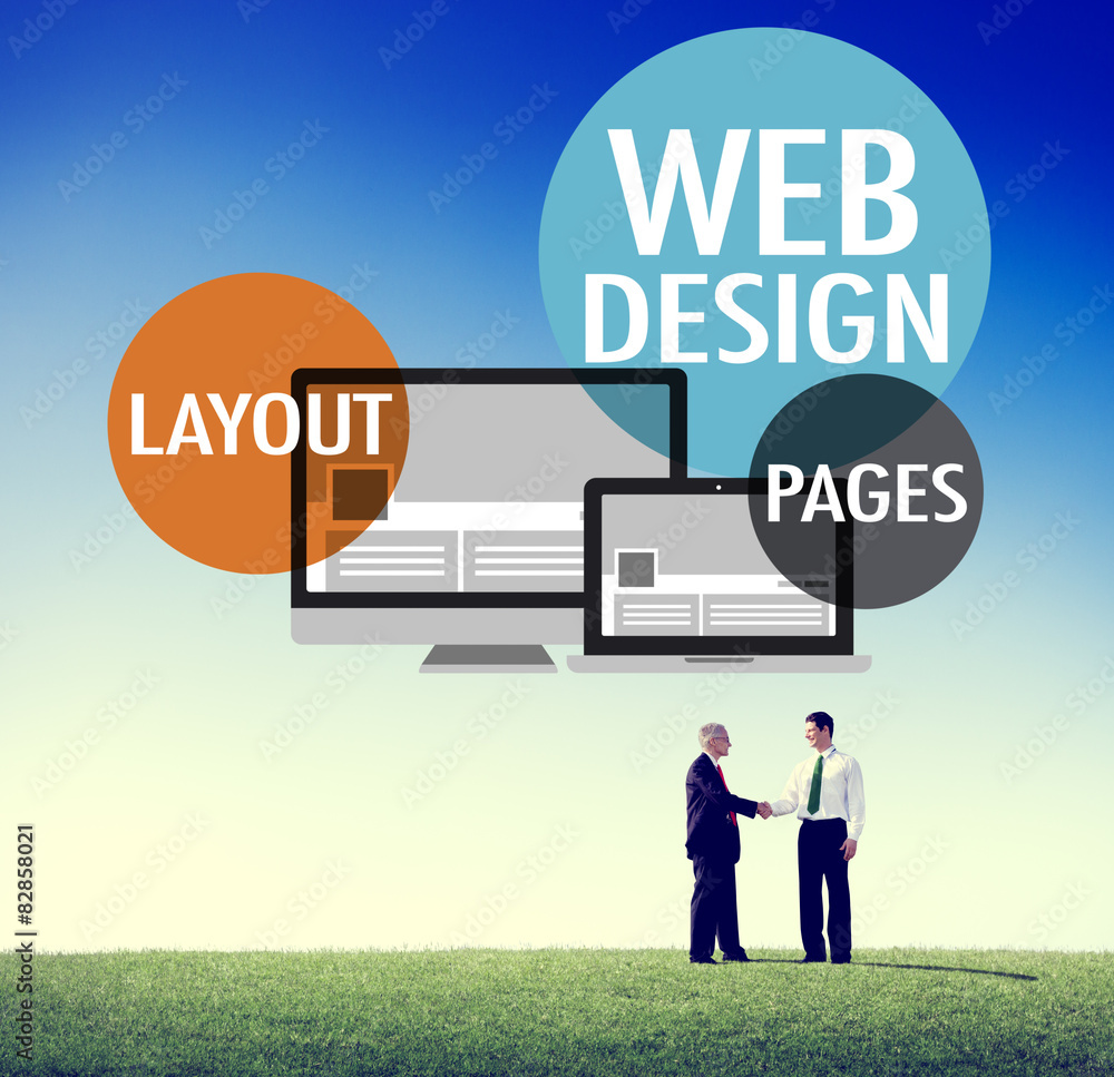 Poster web design content creative website responsive concept