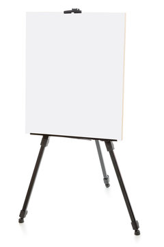 easel or flipchart isolated on white