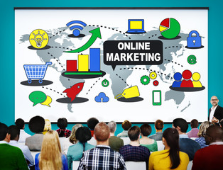 Fototapeta premium Online Marketing Promotion Branding Advertisement Concept