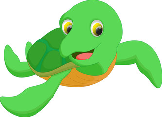 cute sea turtle cartoon