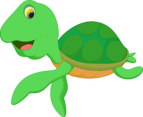 cute sea turtle cartoon
