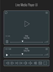 Modern line media player template
