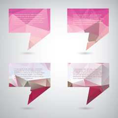 Abstract vector polygonal speech bubble