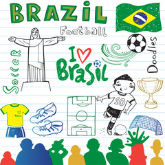 Naklejka premium Brazilian soccer
