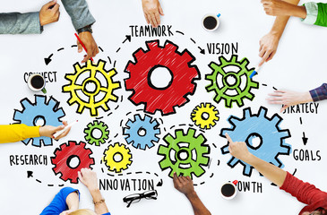 Team Teamwork Goals Strategy Vision Business Support Concept