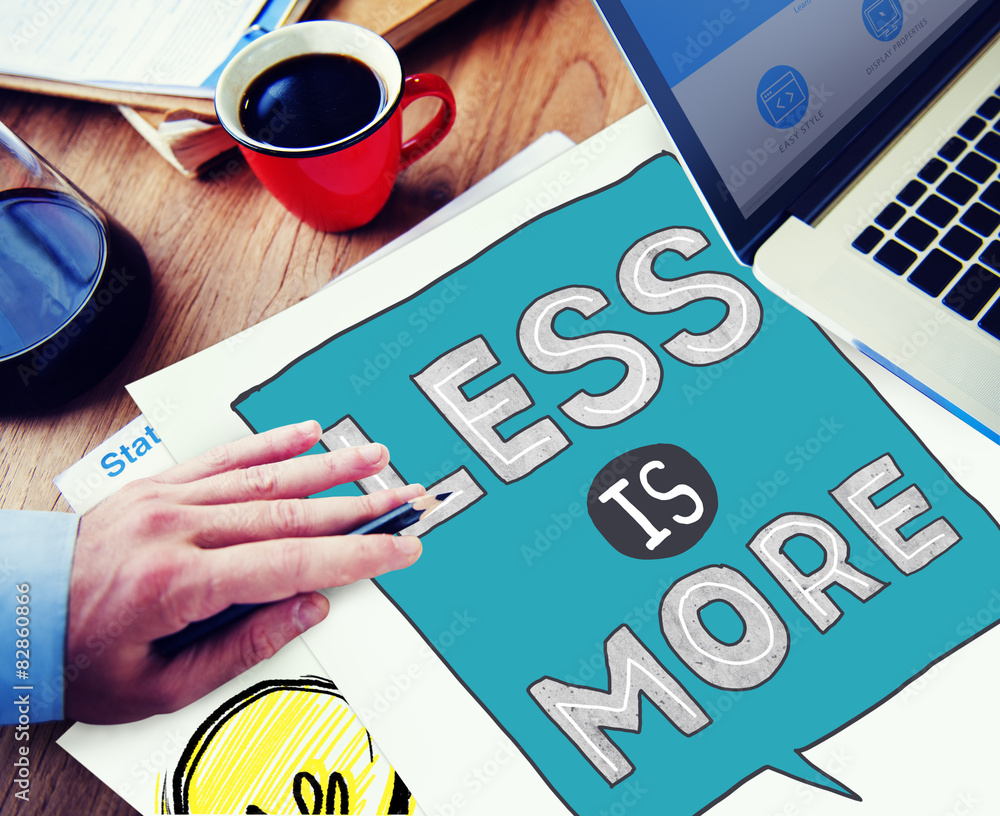 Poster less is more minimal simplicity efficient complexity concept