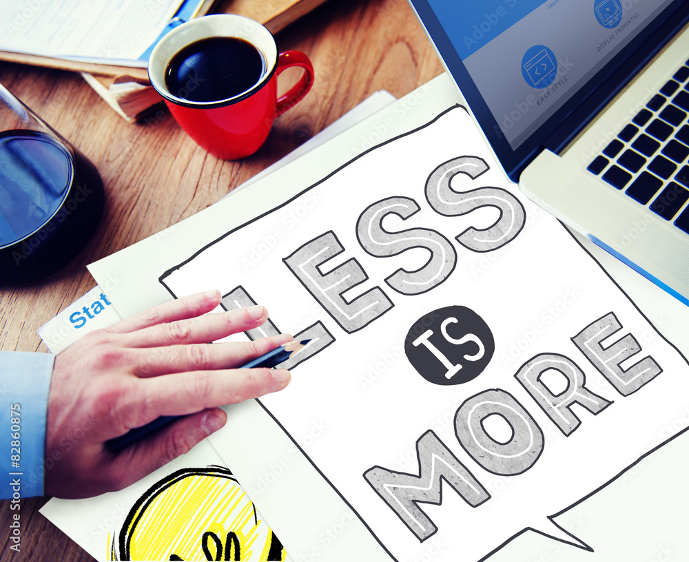 Poster less is more minimal simplicity efficient complexity concept