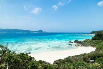 Tropical beach and clear tropical water, Amami Oshima, Japan