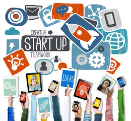 Start Up Launch Growth Success Idea Business Concept