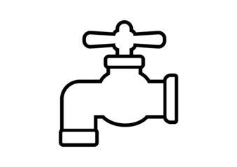 Faucet vector icon on white background
