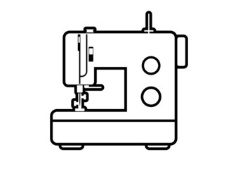  Sewing machine icon on white background