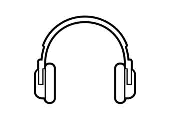 Headphones icon on white background