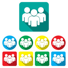 Group people icons set teamwork vector illustration