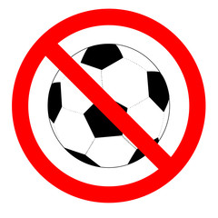 No soccer or football sign, vector - 82862096