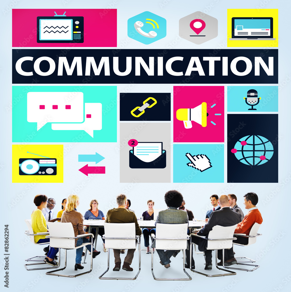 Poster communication instant messaging chatting talking concept