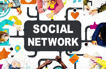 Social Network Internet Online Society Connecting Media Concept