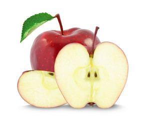 apple and slice isolated 