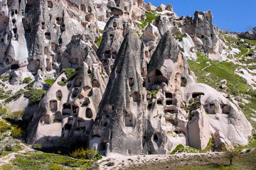 Fototapeta na wymiar bizarre rock formations of Cappadocia, Turkey