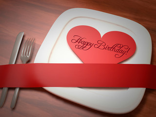 Happy Birthday Geburtstag Essen Menue Gutschein Einladung Karte