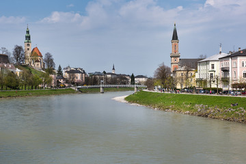 Obraz premium Salzach in Salzburg