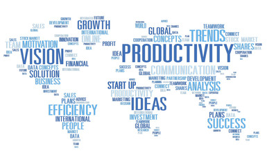 Fototapeta na wymiar Productivity Mission Strategy Business World Vision Concept