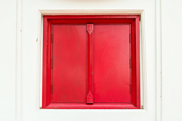 Closed Red window
