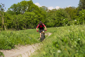 Fototapeta premium Mountain biking