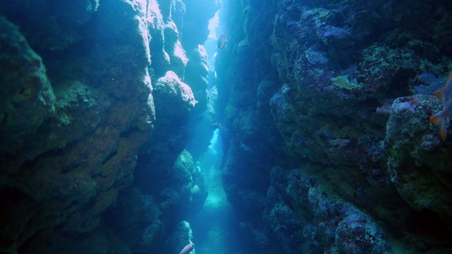 Cave underwater Adventure world