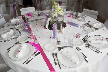 Interior of a wedding banquet in restaurant