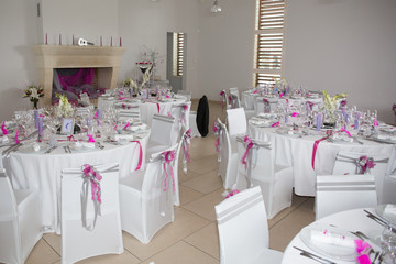 Interior of a wedding banquet in restaurant