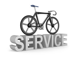Bicycle repair service icon on white background