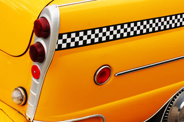 Taxi, cab, New York, vitage, old, yellow, tire