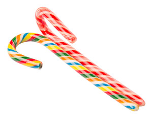 Christmas red and white and multicolored candy cane 