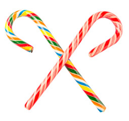 Christmas red and white and multicolored candy cane 