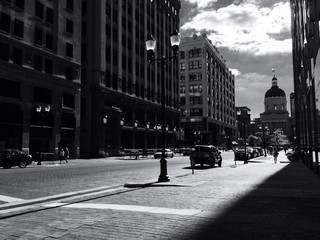 Street in black and white