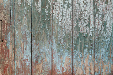 Obraz premium Old painted wooden planks