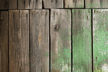 Old painted wooden planks
