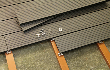 Installation d'une terrasse en plancher composite