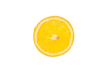 slice of orange fruit isolated