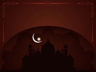 Elegant card for Islamic festivals Ramadan and Eid.
