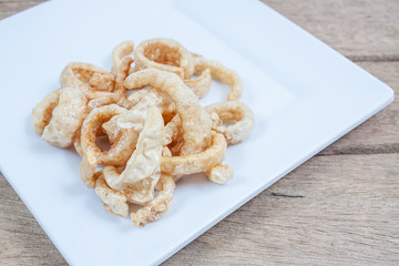 Pork snack,Pork rind, Pork scratchings, Pork crackling appetizer