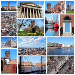 Fototapeta na wymiar Liverpool - travel collage