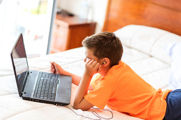 child playing computer