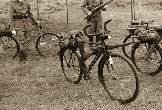 Old military bicycle