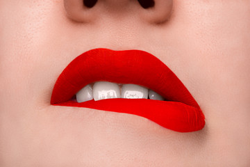 Slightly red lips