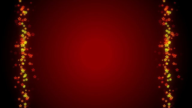 red background, frame, particle star, loop