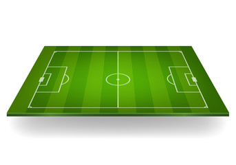 Striped soccer field. Vector illustration. © gomolach
