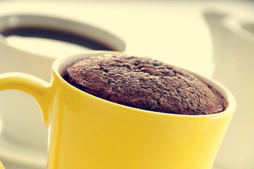 mug cake and coffee